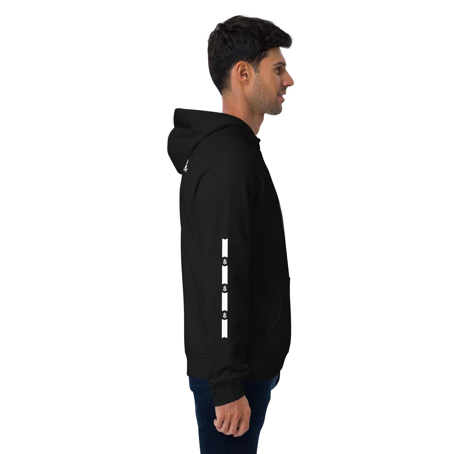 Neptunica Unisex ECO/BIO Raglan Hoodie | Black Colorsplash Edition