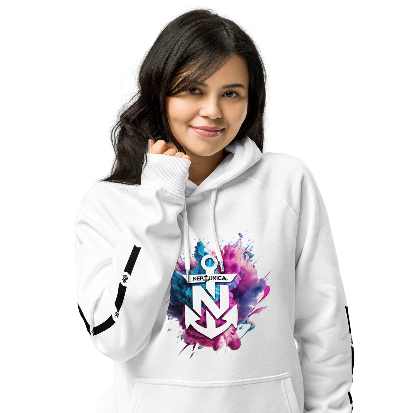 Neptunica Unisex ECO/BIO Raglan Hoodie | Colorsplash Edition