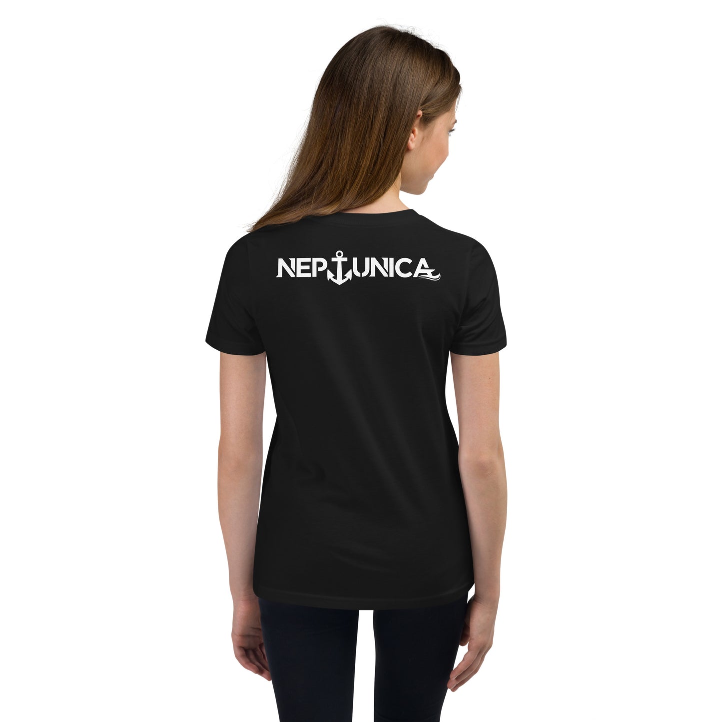 Neptunica Youth Short Sleeve T-Shirt | Black Colorsplash Edition