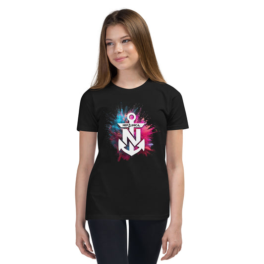 Neptunica Youth Short Sleeve T-Shirt | Black Colorsplash Edition